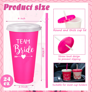 Căniță de petrecere pentru nuntă cu capac, set de 10 bucăți, PP, formă cilindrică, imprimare logo disponibil