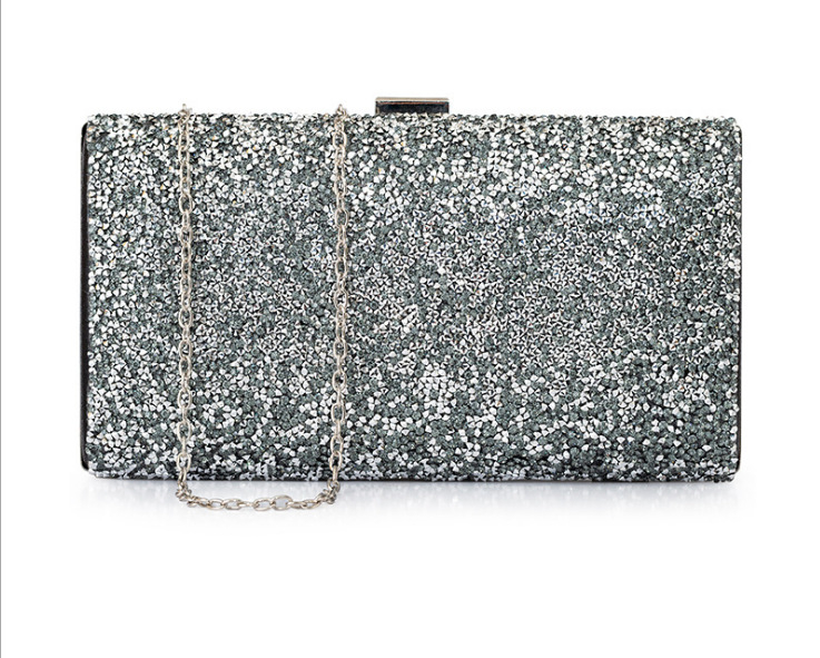 PU večernja torbica s rhinestones, Gem stil, tvrd okvir, otvaranje poklopcem, crossbody za žene
