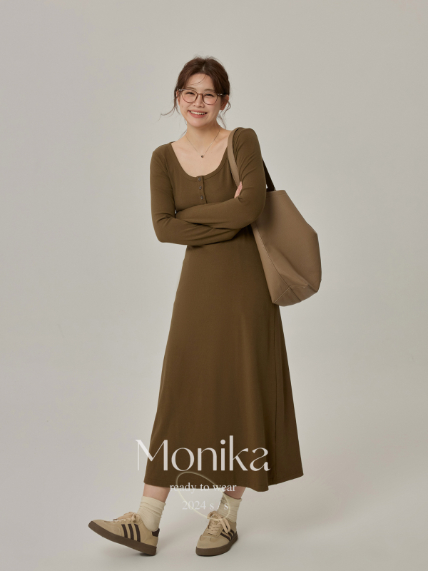 Plus-size ženska haljina s U-dekolteom, dugi rukavi, naglašen struk, duga jesenska haljina
