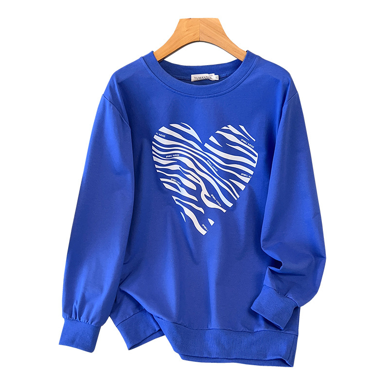 Ženska jesenska pamučna dukserica s ležernim krojem, okrugli izrez, dugi rukavi, lagana tkanina, veličina L, elegantan gradski stil.