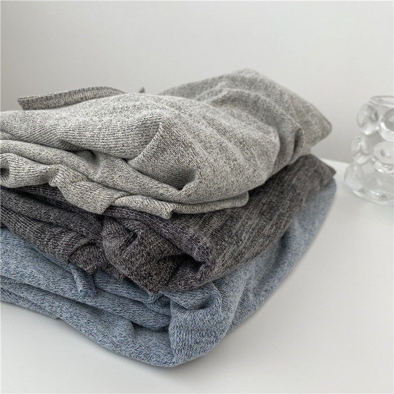Ženski pamučni pleteni hoodie s kapuljom – labav kroj, dugi rukavi, srednja duljina