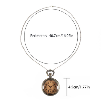 Мъжки джобен часовник, ретро дизайн, класически сгъваем капак, носталгично кварцово движение Seagull, LED движение, корпус от ковано желязо, водоустойчивост 20 м