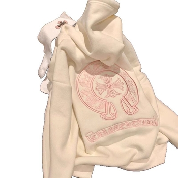 Ženski hoodie s kapuljom, geometrijski uzorak i vezenje, pamuk-poliester smjesa, širokog kroja, dugi rukavi
