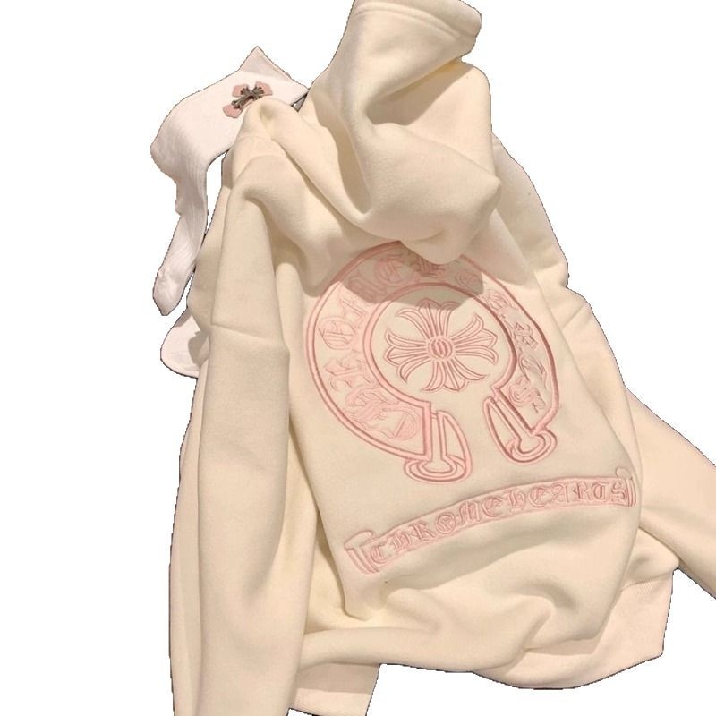 Ženski hoodie s kapuljom, geometrijski uzorak i vezenje, pamuk-poliester smjesa, širokog kroja, dugi rukavi