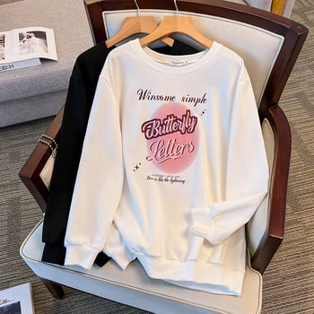 Ženski pulover s okruglim izrezom, dugi rukavi, tanak pamuk (80–90% pamuka), jesen 2024