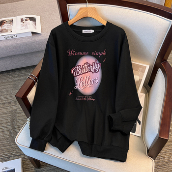 Ženski pulover s okruglim izrezom, dugi rukavi, tanak pamuk (80–90% pamuka), jesen 2024