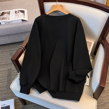 Ženski pulover s okruglim izrezom, dugi rukavi, tanak pamuk (80–90% pamuka), jesen 2024