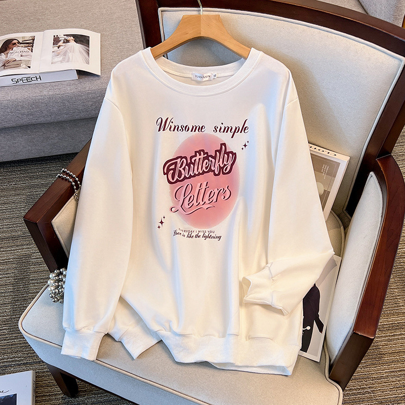 Ženski pulover s okruglim izrezom, dugi rukavi, tanak pamuk (80–90% pamuka), jesen 2024