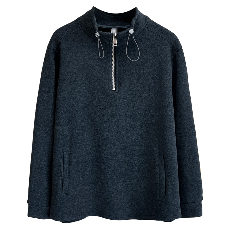 Ženska dukserica s kapuljačom i fleis podstavom, stojeći ovratnik, debeli poliester, 90–95% poliester, regularni kroj, dugi rukav, Zima 2025