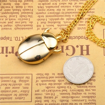 Džepni sat s motivom buba, karikatura stil, kvarcni mehanizam, metalno kućište, prikaz s kazaljkama i brojevima