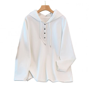 Ženski pamukasti dukserica s kapuljom, lagan materijal, 80–90% pamuk, dugi rukavi, srednja duljina, elegantan gradski stil