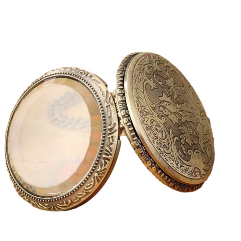 Ρολόι τσέπης με ρωμαϊκούς αριθμούς, ρετρό στυλ, μεγάλος καντράν, καπάκι που ανοίγει, ανάγλυφη άκρη, βρετανικού στυλ, unisex • Κίνηση Quartz • περίβλημα από κράμα αλουμινίου • ένδειξη 24 ωρών • κορώνα σπειροειδής