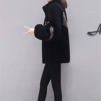 Γυναικείο fleece μπουφάν με φερμουάρ, polo γιακά, μακριά μανίκια, άνετη γραμμή; ύφασμα πολυεστέρα-ελαστάν.