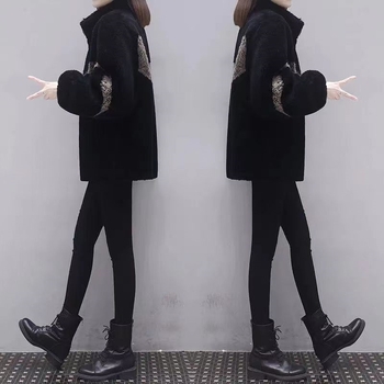 Γυναικείο fleece μπουφάν με φερμουάρ, polo γιακά, μακριά μανίκια, άνετη γραμμή; ύφασμα πολυεστέρα-ελαστάν.