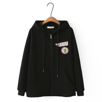 Hanorac damă din bumbac cu glugă, gros, mâneci lungi, pentru femei adulte