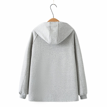 Hanorac damă din bumbac cu glugă, gros, mâneci lungi, pentru femei adulte