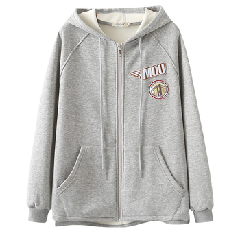 Hanorac damă din bumbac cu glugă, gros, mâneci lungi, pentru femei adulte