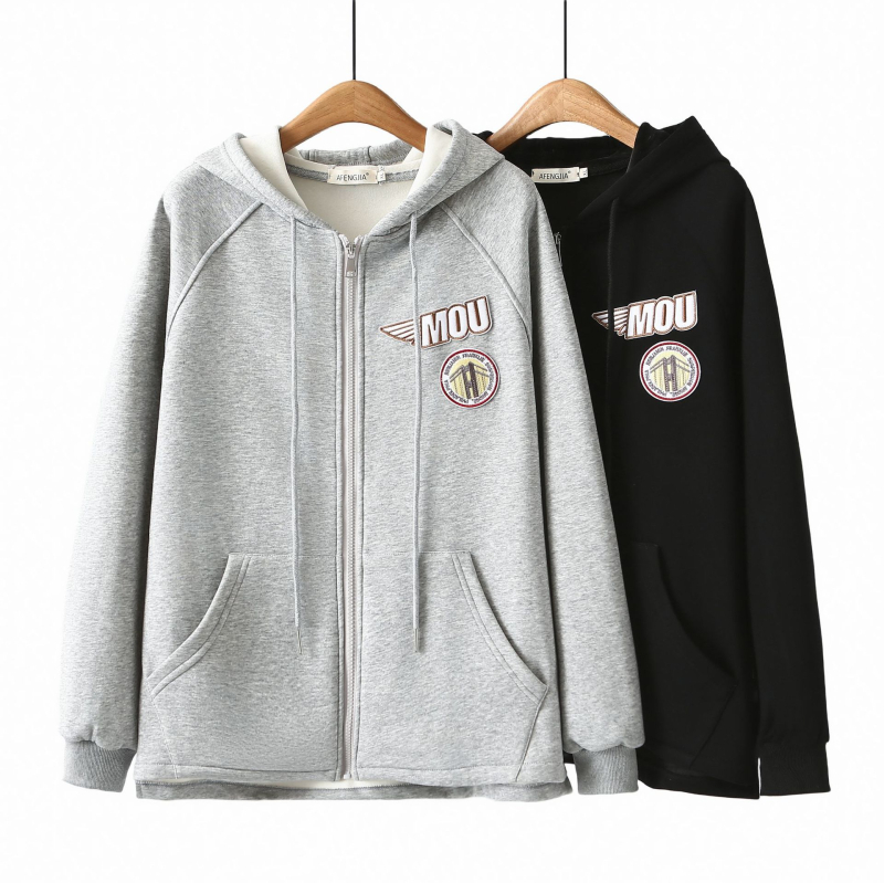 Hanorac damă din bumbac cu glugă, gros, mâneci lungi, pentru femei adulte