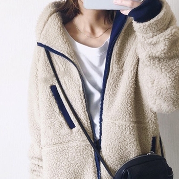 Ζακέτα-σουίτερ με κουκούλα σε ιαπωνικό στυλ, μακριά μανίκια, ύφασμα από βαμβάκι-μίγμα, Χειμώνας 2024, Κανονική γραμμή