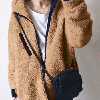 Ζακέτα-σουίτερ με κουκούλα σε ιαπωνικό στυλ, μακριά μανίκια, ύφασμα από βαμβάκι-μίγμα, Χειμώνας 2024, Κανονική γραμμή