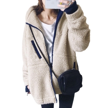 Ζακέτα-σουίτερ με κουκούλα σε ιαπωνικό στυλ, μακριά μανίκια, ύφασμα από βαμβάκι-μίγμα, Χειμώνας 2024, Κανονική γραμμή