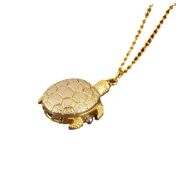 Džepni sat s kornjačom – kvarcni mehanizam, stakleni brojčanik, okrugli brojčanik, kućište od aluminijske legure, 24-satna indikacija