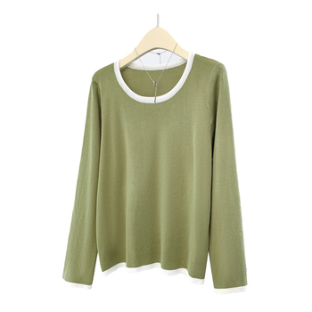 Pulover tricotat pentru mărime plus, cu glugă, din fibre de viscose, guler rotund, mâneci lungi, grosime medie, toamnă-iarnă 2025