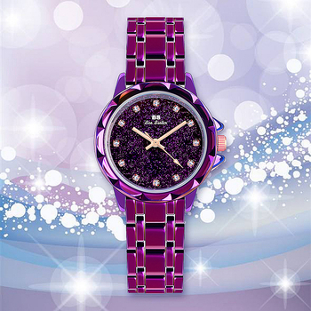 Ceas de damă FA1506 BS Bee Sister, cu mecanism quartz din Singapore, cu design dantelat, rezistent la apă 30m, carcasă din aliaj, curea din aliaj