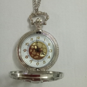 Ceas de buzunar cu lanț, în stil palat, mișcare cuarț, carcasă din aliaj, oglindă din plastic, model 8080