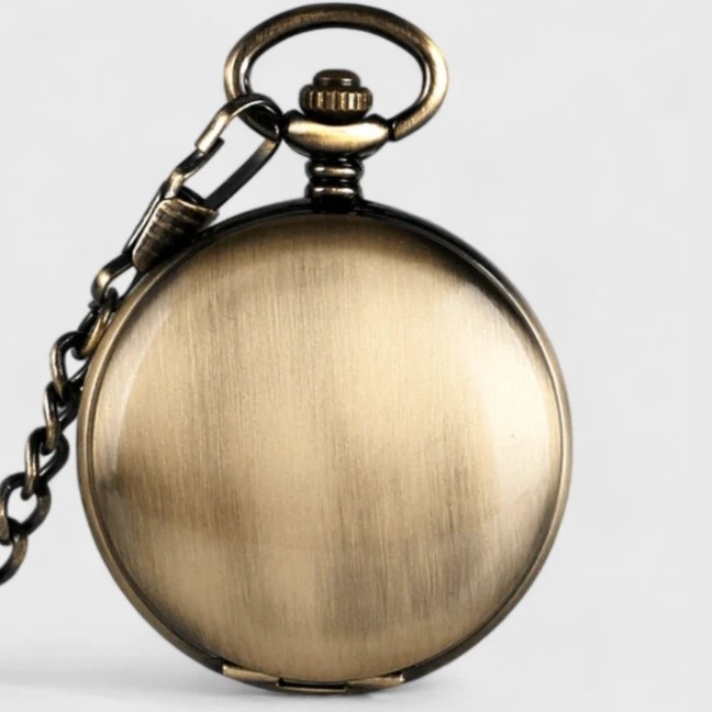 Klasisks mehāniskais kabatas pulkstenis ar luminescējošu cifereni un pasaules laiku, pielāgojams