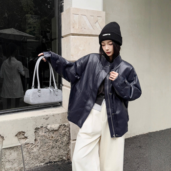 Geacă de puf 2025 iarnă, croială lejeră, umplutură: puf de gâscă alb, conținut puf 86–90%, umplere 101–200 g, fermoar