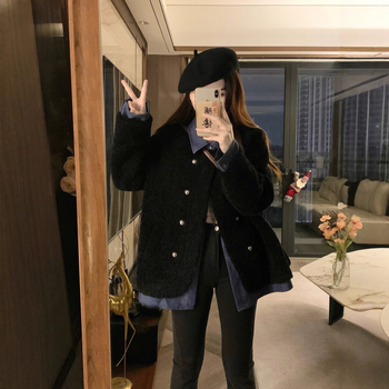 Plus-Size дамско яке, Slim-Fit, поло яка, дълъг ръкав, полиестер 30–50% съдържание