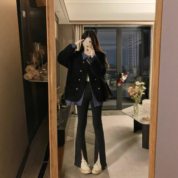 Plus-Size дамско яке, Slim-Fit, поло яка, дълъг ръкав, полиестер 30–50% съдържание