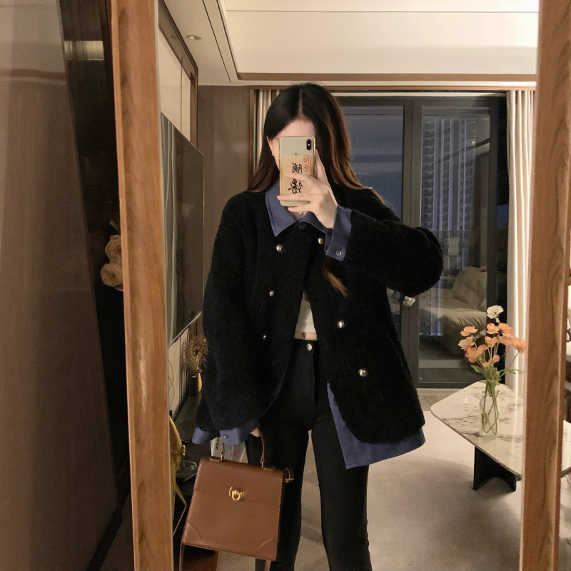 Plus-Size дамско яке, Slim-Fit, поло яка, дълъг ръкав, полиестер 30–50% съдържание