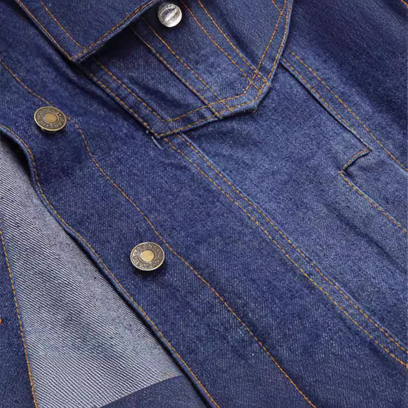 Palton scurt de femei din bumbac, culoare solidă, lungime 50–65 cm, mâneci lungi, guler rever