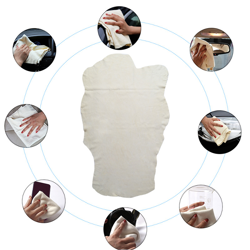 Dr. Deer avių odos automobilių valymo rankšluostis, daugiafunkcinis, 260 g, natūralios formos