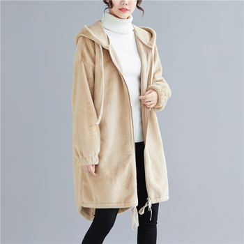 Palton damă cu glugă, croială lejeră, culoare uni, fermoar, toamnă 2025