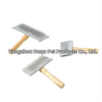 Suņu kopšanas ķemme ar koka rokturi un nerūsējoša tērauda zobiem – vaļīgu matu atšķetināšana un mezglu likvidēšana, Duoqu