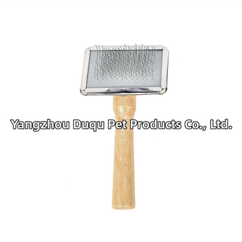 Suņu kopšanas ķemme ar koka rokturi un nerūsējoša tērauda zobiem – vaļīgu matu atšķetināšana un mezglu likvidēšana, Duoqu