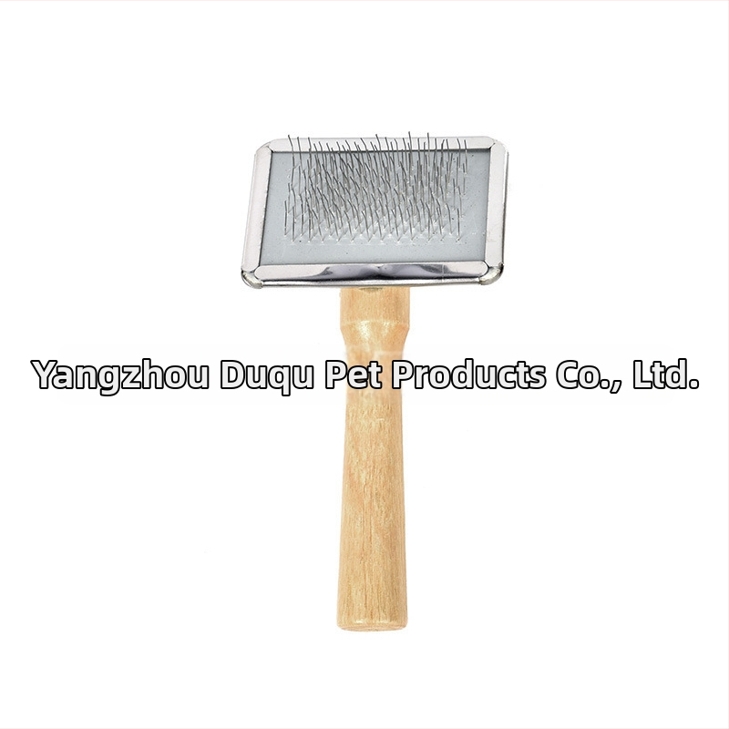 Šunų priežiūros šukos su medine rankena ir nerūdijančio plieno dantimis – išpainioti mazgus ir pašalinti laisvus plaukus, Duoqu