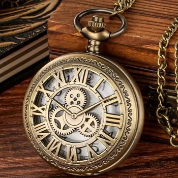 Ceas de buzunar retro cu oră mondială (Mișcare Quartz • Carcasă din aliaj de zinc • Cadran rotund • Coroană spirală)