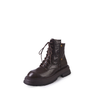 Naiste Vintage Martins saapad – pealne lammasnahk, kummist talla, ümmarguse varba, 6–8 cm konts, nööriga kinnitused, sügis-talv