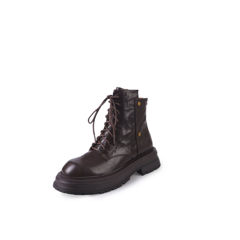 Naiste Vintage Martins saapad – pealne lammasnahk, kummist talla, ümmarguse varba, 6–8 cm konts, nööriga kinnitused, sügis-talv