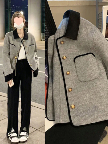 Sieviešu vilnas mētelis - Elegants sievietes stils, polo apkakle, garas piedurknes (Ziema 2025)