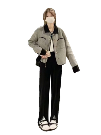 Sieviešu vilnas mētelis - Elegants sievietes stils, polo apkakle, garas piedurknes (Ziema 2025)