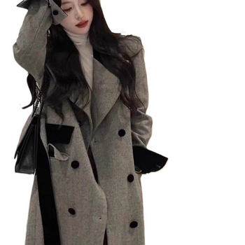 Chenille auduma mētelis, korejiešu-japāņu brīvā stila, īss garums (40–50 cm), 3/4 piedurknes