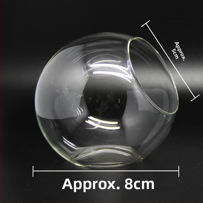Mikro ainava stikla lodītē sukulentiem – vāze ar slīpi atvērumu, borosilikāta stikls