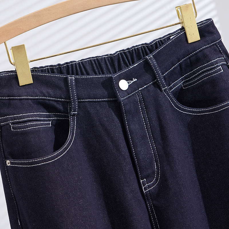 Kokvilnas džinsi ar flīsa oderi, taisns piegriezums, kauboju stils, ziema 2025, zīmols Fat Rhyme Beauty Show