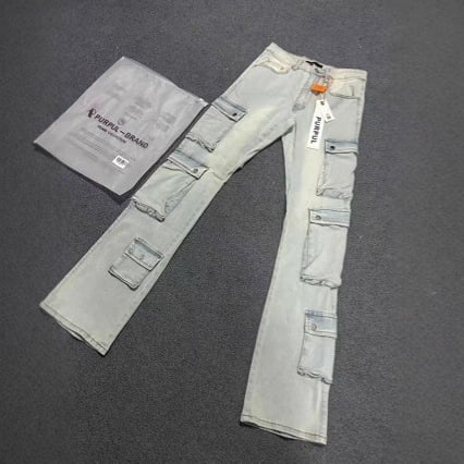 Ανδρικά τζίν σε ιαπωνικού στυλ εργασίας, ίσια γραμμή με ελαφρά φαρδύ τελείωμα, πολλαπλές τσέπες, 95% βαμβάκι, φερμουάρ