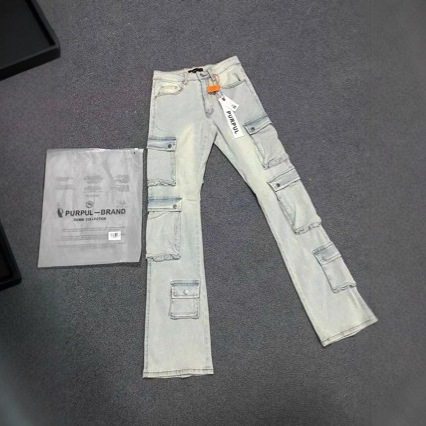 Ανδρικά τζίν σε ιαπωνικού στυλ εργασίας, ίσια γραμμή με ελαφρά φαρδύ τελείωμα, πολλαπλές τσέπες, 95% βαμβάκι, φερμουάρ